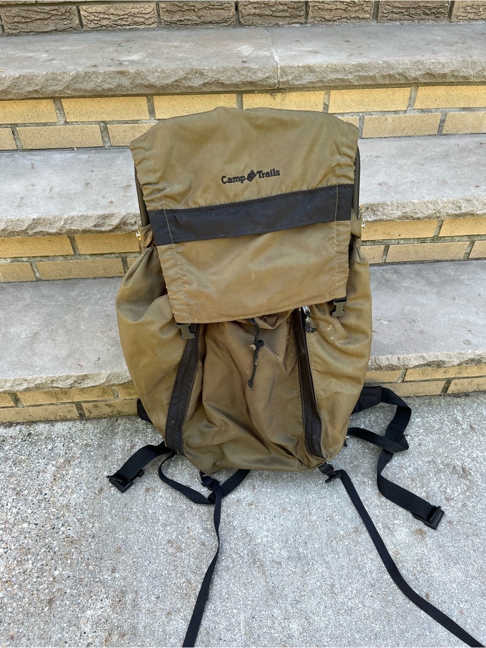 Olive Travel Backpack for Men camp trails